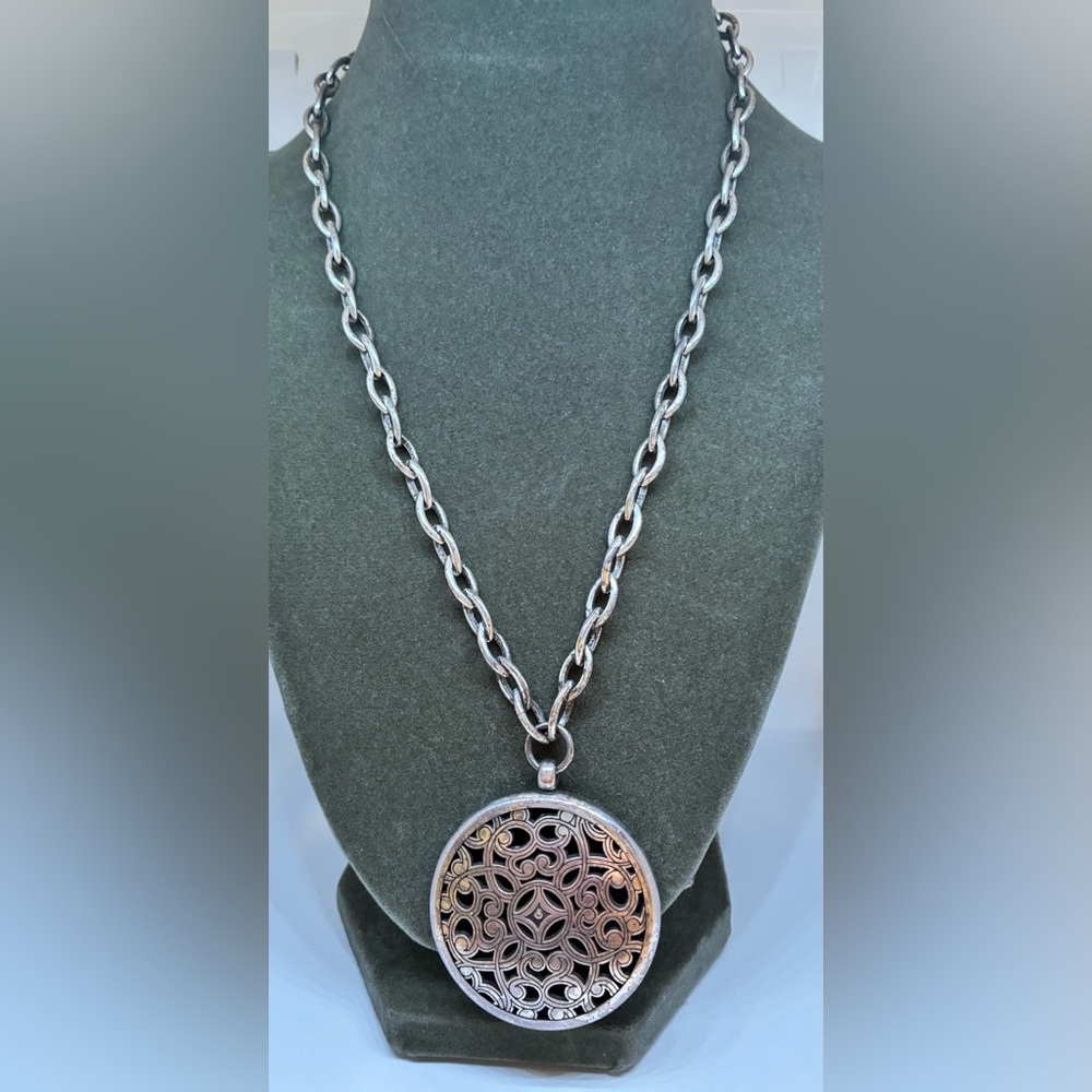 Brighton Silver Necklace with Intricate Pendant